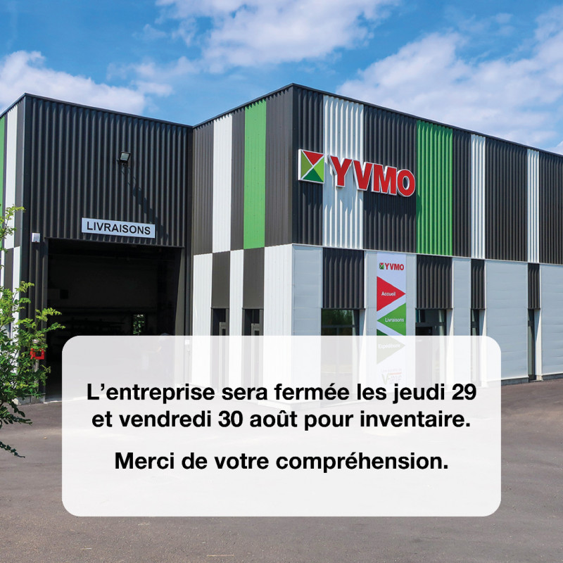 Inventaire 2024 : fermeture les 29/08 et 30/08 !