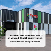 Inventaire 2024 : fermeture les 29/08 et 30/08 !